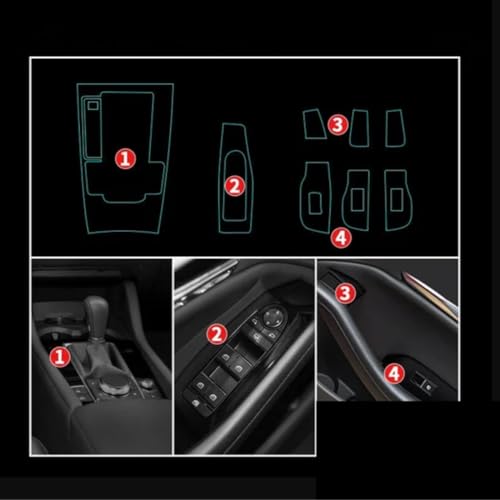 Film protection console centrale Mazda 3 20-21 en TPU premium invisible - 4