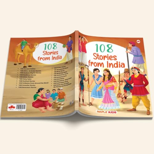 Image of 108 Stories from India (Illustrated) - Story Book for Kids - Stories for Children - Bedtime Stories - Moral Story Book - Cultural Stories for Children - Age 3+ - Read Aloud to Infants, Toddlers