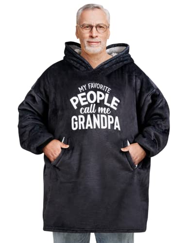 Huglanket Grandpa Birthday Gifts Wearable Blanket Hoodie