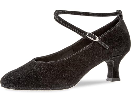 Escarpins Femme Diamant 075-068-001 en cuir noir et talon bobine