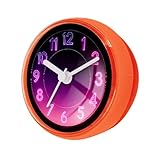 SZLIFE Orologio Impermeabile da 7 Cm, Facile da Leggere, Compatto, Portatile E Semplice, Ideale per La Porta, Orange D