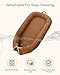 Baby Lounger - Infant Lounger for Newborn 0-24 Months, Pure Cotton Breathable Baby Nest Lounger, Newborn Essentials for Baby Boys & Girls, Portable Baby Lounger for Home and Travel