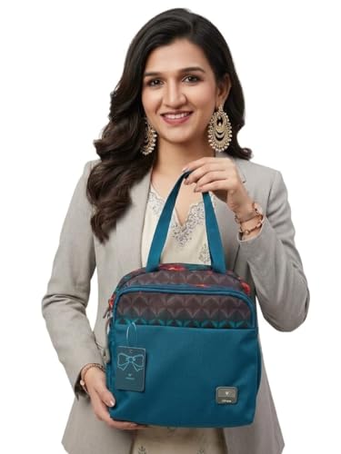 Image of APP Insulated Lunch Bag for Men & Women | 8.1 Litre Tiffin Carry Bag | ULY Matty Fabric | 2 Compartments | 25 x 26 x 5 Inches | Durable Reusable Lunch Bag for Office School College Travel Picnic