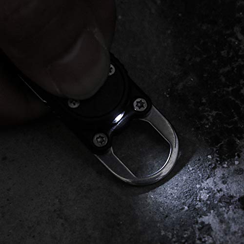 Multitool Screwdriver, 7 in 1 Pocket Multitool, Compact Portable Mini Outdoor Tool, with Bottle Opener, LED Lights, Mountaineering Buckle, Small and Medium Cross Screwdriver and one-Word Screwdriver