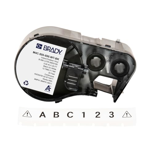 Ruban vinyle étiqueteuse Brady BMP41 BMP51 M511 M4C-500-595-WT-BK blanc