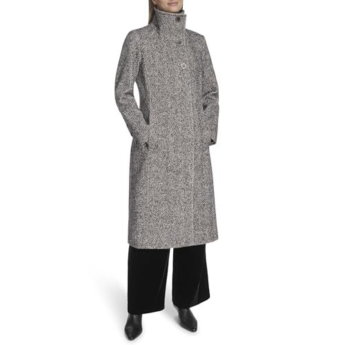 Manteau en laine Kenneth Cole femme long chaud boutonné chic