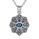 auge fatima gold ❤ Material – Die Halskette mit bösem Blick ist aus feinem 925er Sterlingsilber gefertigt und dekoriert, und die Halskette ist nach strengen Kontakttests als körpersicher erwiesen. Ohne schädliche Inhaltsstoffe ist der Damenschmuck nickelfrei, bleifrei, cadmiumfrei und hat den SGS-Inspektionsstandard bestanden, nicht schädlich für Ihre Gesundheit.