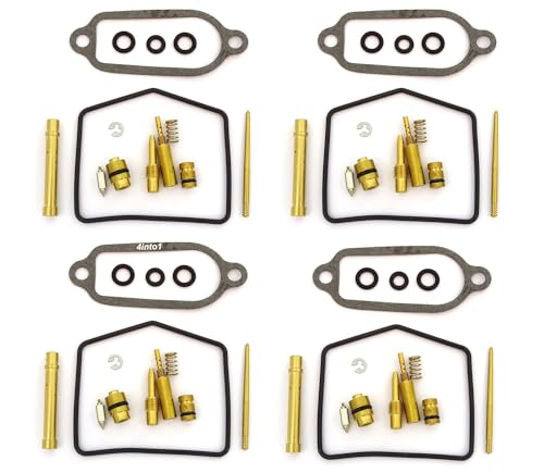 Set of 4 Deluxe Carburetor Repair Kits - Fits Honda CB400F - 1975-1977
