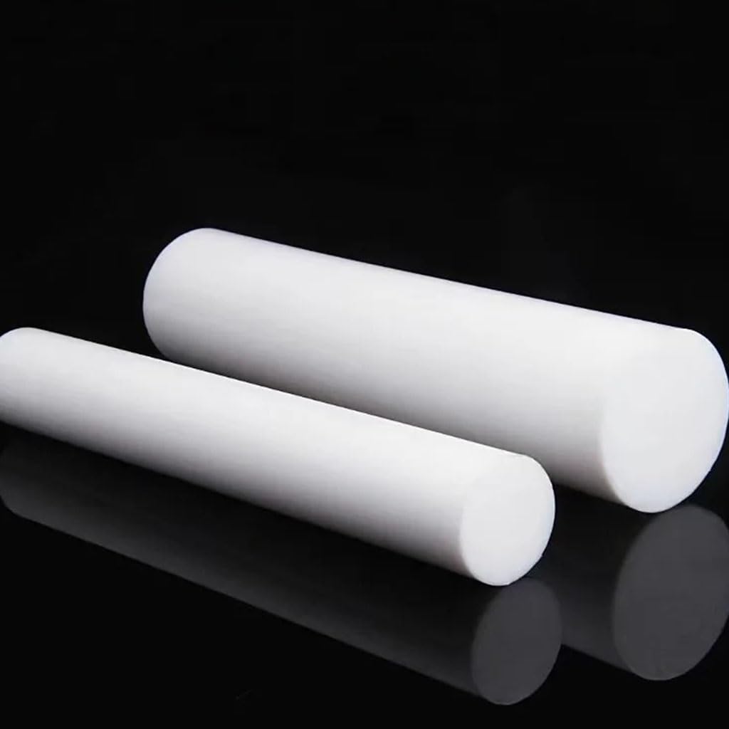 Varilla De Plástico Sólido PTFE Blanco, Barra Politetrafluoroetileno Baja Fricción No Tóxica 5-35mm Diámetro, Mecanizado En, 1 Ud(Length 500mm,Dia 35mm)