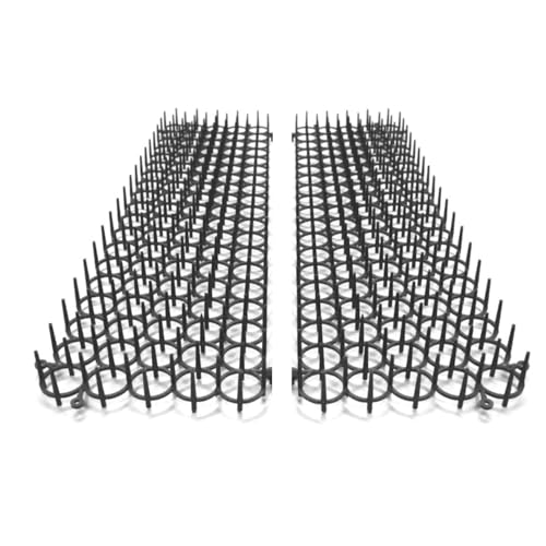 Lot de 4 Grilles Anti-nuisibles - Pic Anti Pigeons, Oiseaux, Chats - Repulsif Naturel et Ecologique pour Jardinières et Potagers - Protection Immédiate - Découpable et Modulable - 49 X 14 CM