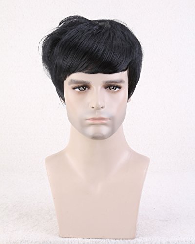 Cool2day® Handsome Men's Short Black Hair Heat Resistant Cosplay Wig JF010469