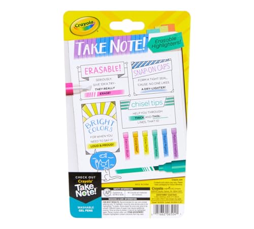 Crayola Take Note Erasable Highlighters