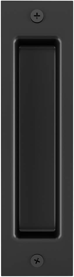 JUBEST8in Flat Black Flush Handle for Sliding Barn Door Hardware