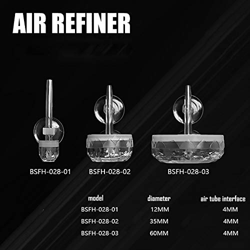 YzDnF Luchtstenen  Bubble Diffuser Air Refiner Nano Air Disc lage druk Ultra Micro Air Stone met zuignap voor hydrocultuur systemen, Aquarium (Kleur: helder, grootte: 35mm) - Afbeelding 3