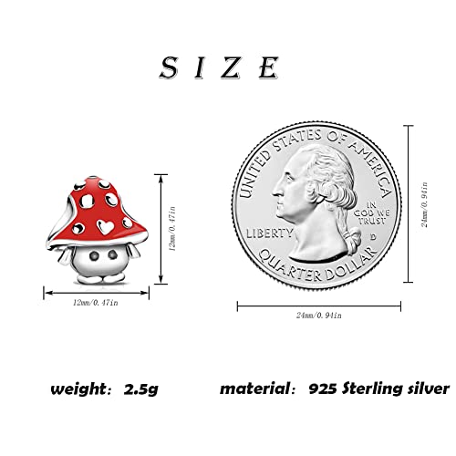 ARTCHARM Ladybird Cat Bow Dragonfly Pendant 925 Sterling Silver with Enamal Good Luck Bead fit Bracelets Charms,Christmas Valentine Mother's Day Gift for Women Girls4