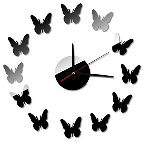 Buy The wall clock sticker for living room home decor acrylic mirror