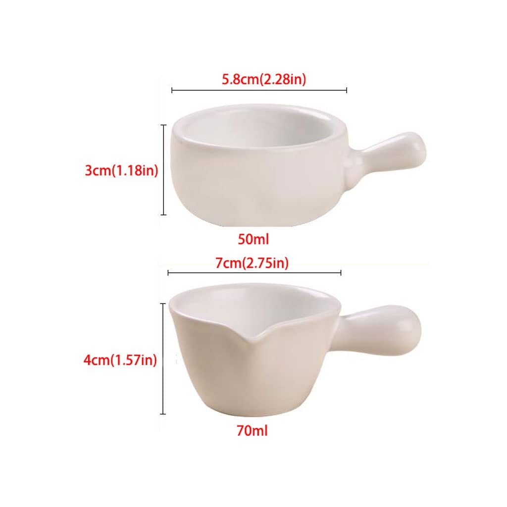 Pot à lait, saucière, tasse à eau, pichet, distributeur de crème à café, sucrier, mousseur à lait en céramique avec poignée, idéal pour la préparation de latte art et cappuccino, accessoires pour