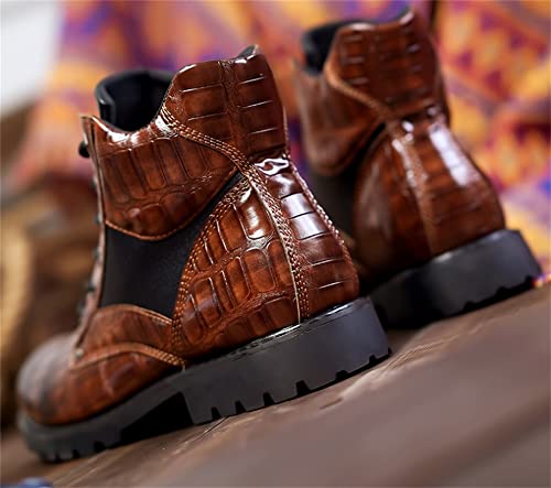 CHUUMEE Men's Fashion Boots Motorcycle Combat Ankle Dress Boots2