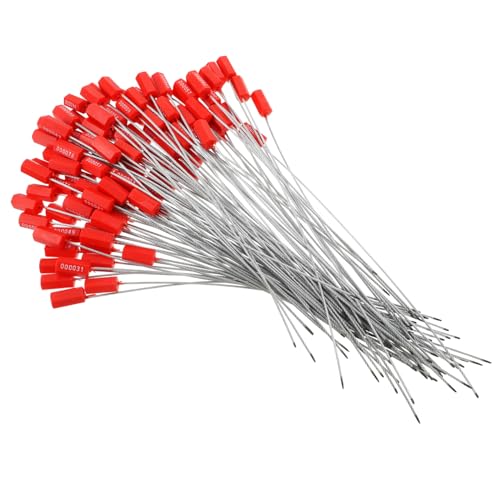 Cabilock 100Pcs Steel Cable Seals with Unique Serial Numbers for Secure Identification and Wire for Shipping Containers and Trucks