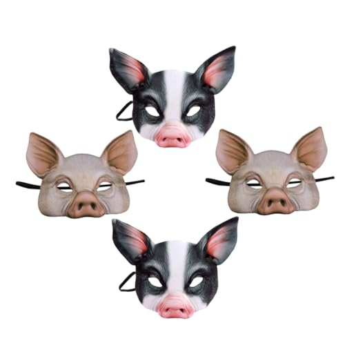 Masque de cochon pour cosplay lot de 4 accessoires de fête de carnaval