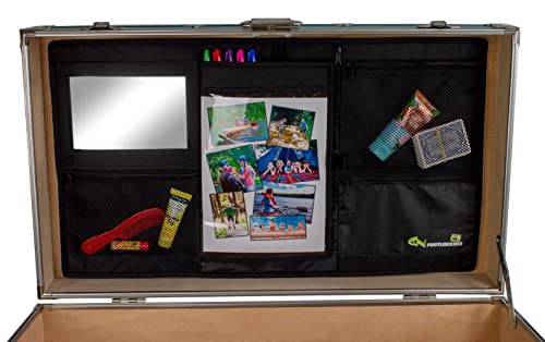 C&N Footlockers LidMate Organizer - 7 Pockets - Plastic Mirror - Metal Carabiner Flashlight - 30" L x 17.5" W