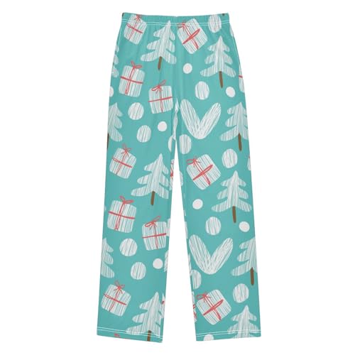 Boys' Pants Christmas Trees Gifts Hearts Long Bottoms Jogger Pants Elastic Waist Trousers with Pockets S-XL