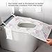 FLOGOSO 50 Pack Toilet Seat Covers Disposable - Waterproof 16x24 Inch Extra Large Individually Wrapped Toilet Seat Shields Travel Accessories for Adults Kids-Purple Bunny