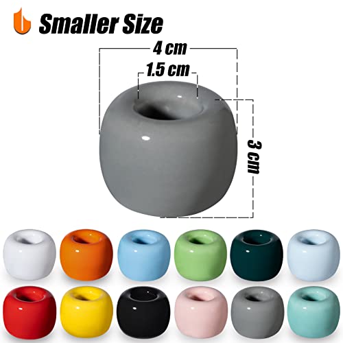 Urbanstrive Sleek Mini Ceramics Toothbrush Holder Stand for Bathroom Vanity Countertops (Gray 1-Pack)
