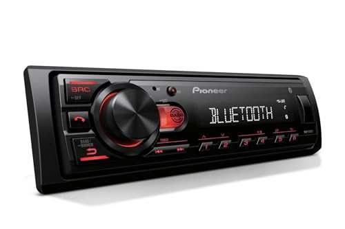 Pioneer MVH-S230BT - Radio de coche Bluetooth con USB, manos libres, Spotify, MP3/WMA/WAV, 4 x 50 W, 1 DIN, compatible con iOS y Android