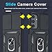 Janmitta Compatible with Samsung Galaxy A16 5G/4G Case Built in Slide Camera Lens Cover+Screen Protector+Finger Ring Holder Kickstand,Heavy Duty Shockproof Full Body Phone Cover,2025 Black