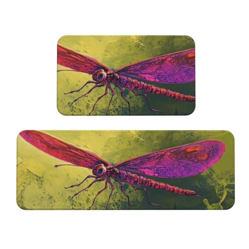 Evita dolor de espalda con estas alfombras de cocina cómodas y lavables de mariposas 2