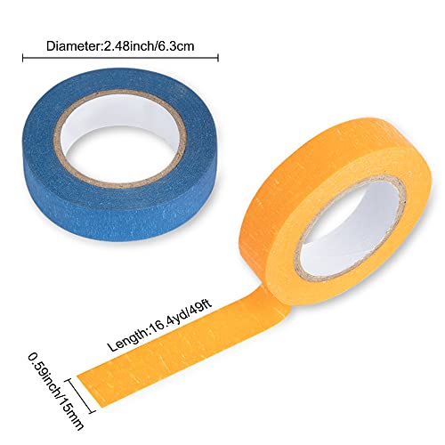 Pqruu Colored Masking Tape Painters Tape Artist Tape Craft Tape 8 Rolls Art Tape Drafting Tape Labeling Tape Colored Tape Rolls Painting Tape Diy Decorative Masking Tape Diameter 2.48Inch Total 131Yd #TOP1