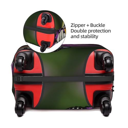 Purple Plum Butterfly Tsa Approved Luggage Cover For 18-32 Inch Suitcases Scratch-Resistant Stretch Luggage Cover4