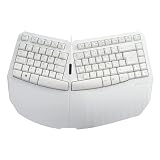 perixx PERIBOARD-413W FR, Mini Clavier Ergonomique Filaire USB - Design TKL - Blanc - AZERTY Français