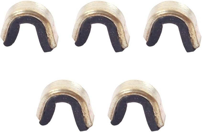 String Nock Points for Compound Bows Quick Crimping Brass Clips for Precise Arrow Positioning (Black)