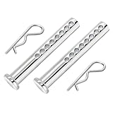Heavy Duty Adjustable Clevis Pin with R Clip, 3/8 X 2-1/2 inches, 2 Sets