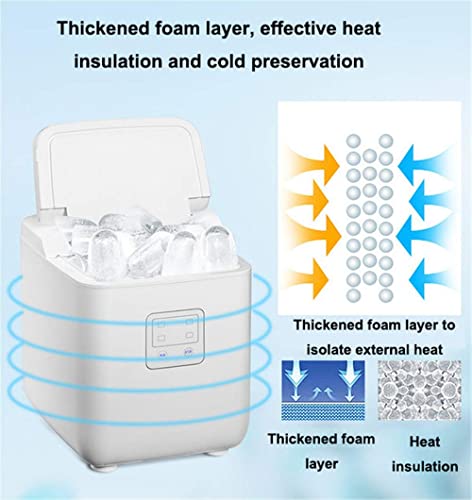 Eismaschine, Theken-Eiswürfelbereiter 15 kg EIS / 24 Std. Eisbereit / 8 Min. Abnehmbarer Korb Eisschaufel Leise Einfache… – Bild 3