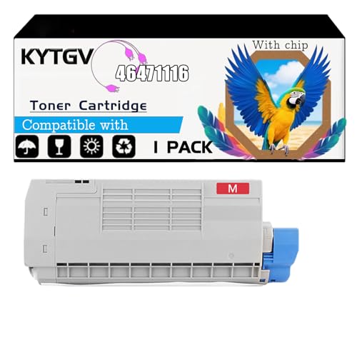 Compatible for Okidata OKI 46471116 46471115 46471114 46471113 Toner Cartridge Work for C813n Printers, High Yield 20000 Pages, with Chip (1 Pack Magenta)