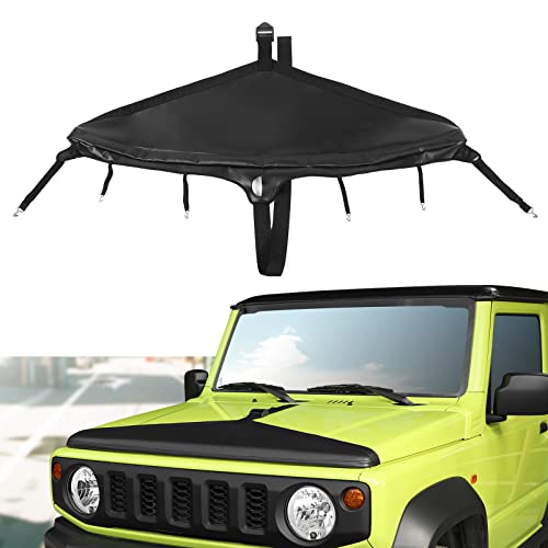 ANTC スズキ ジムニー ボンネットカバー フードカバー装飾 フード保護 傷を防ぐ スズキ ジムニー 2019+ JB64 JB74 適用 エンジンカバー Jimny用 装着簡単 車 カーアクセサリー 外装