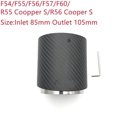 Tubo de escape para MINI Cooper S R56 F56, punta de silenciador mate CF 2