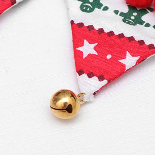 Amosfun Coleira de Cachorro de Natal Com Sinos Animais de Estimação Bandana Ajustável Pescoço de Est