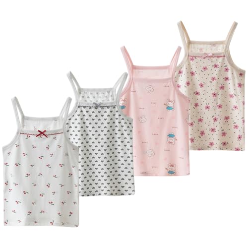 Maillots de corps fille en coton respirant (lot de 4 débardeurs cami tops 2-11 ans)