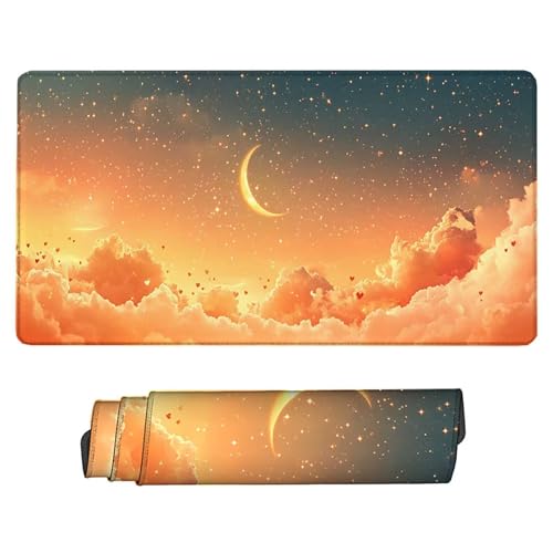 Tapis souris jaune imperméable et antidérapant avec bords cousus - 2