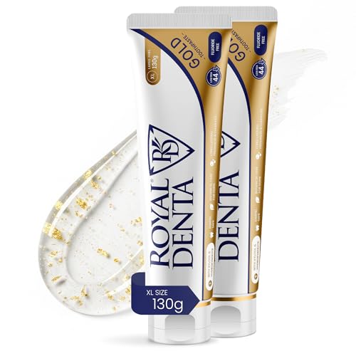 Royal Denta Zahnpasta ohne Fluorid 2x130 g, Hydroxylapatit-Zahnpasta mit Xylit für empfindliches… – Ansicht 1