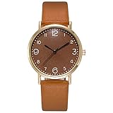 Cinturón de moda para mujer, decoración popular con reloj casual de red, reloj de pulsera grande para hombre, marrón, One Size