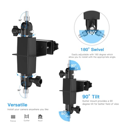 Fixation sans perçage pour caméra de surveillance et panneau solaire - 4