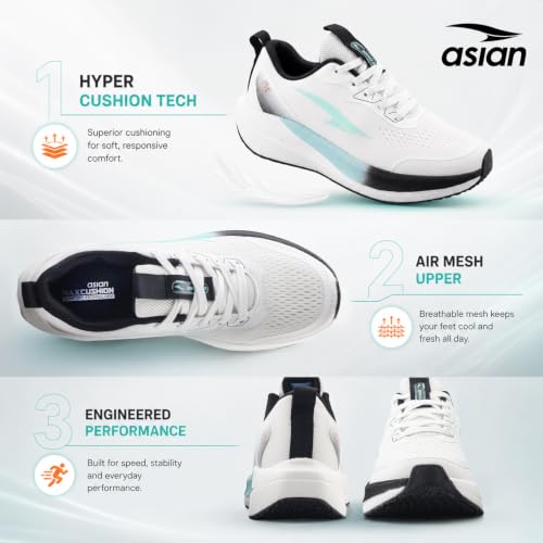 Image of ASIAN Hypercushion Carbon-13 Men's Running Shoes | Lightweight Memory Foam Shoes with Breathable Mesh Upper