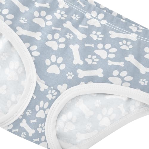 Girls' Underwear Dog Bone Paw Print Cotton Stretch Comfort Toddler Panties4