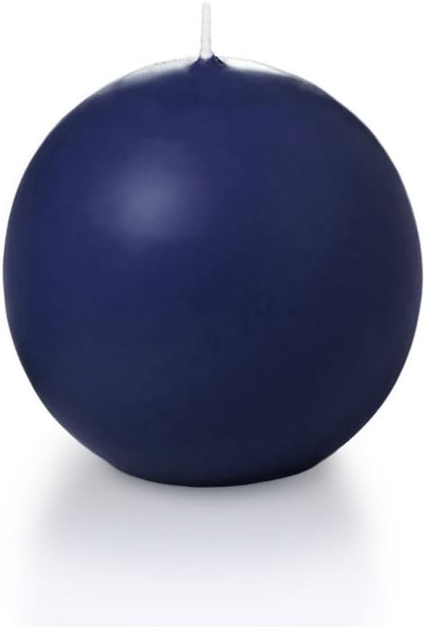 2.8" Navy Blue Sphere/Ball Candles - 3 per pack