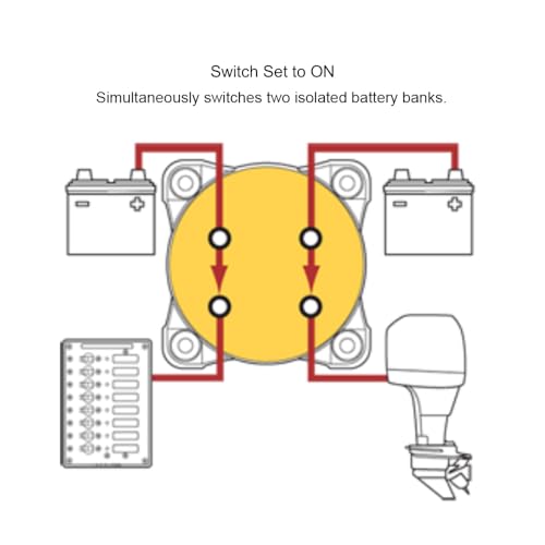 Image of Blue Sea Systems Mini Dual Circuit Battery Switch, Black, 6010200 m‑Series
